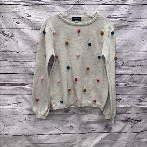 Andy & Evan Pompom Sweater Size 6X